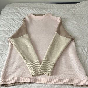 Women's Pink and Cream Sweater
